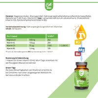 Sun Green - Vitamin D3 & K2 mit Magnesium & Vitamin B6 - vegan - 60 Kapseln