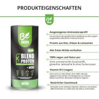 3Blend - Veganes Protein Pulver - Natur pur -  mit BCAA und B12 - 700g Standbeutel